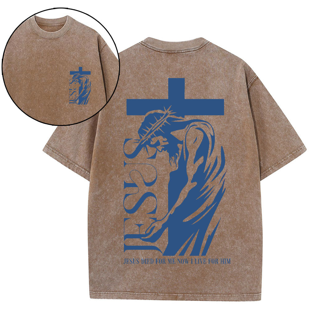 Jesus Died For Me Chirstian Washed T-Shirt
