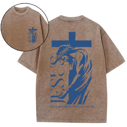 Jesus Died For Me Chirstian Washed T-Shirt