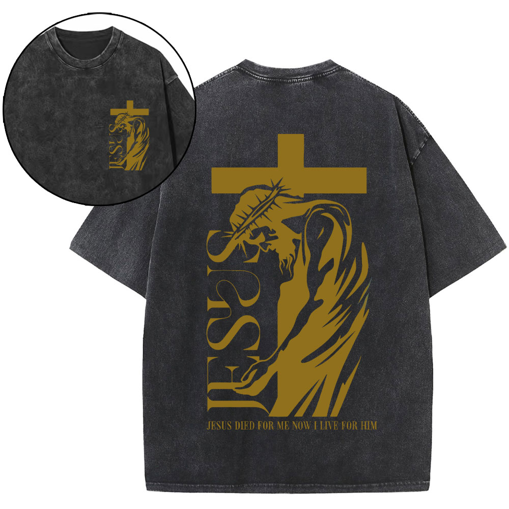 Jesus Died For Me Chirstian Washed T-Shirt