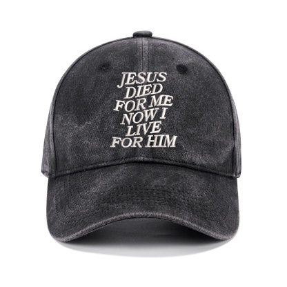 Jesus Died For Me Christian Washed Hat