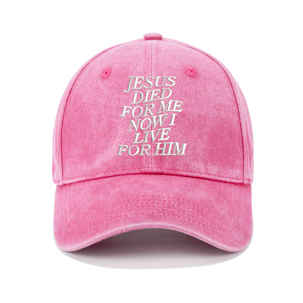 Jesus Died For Me Christian Washed Hat