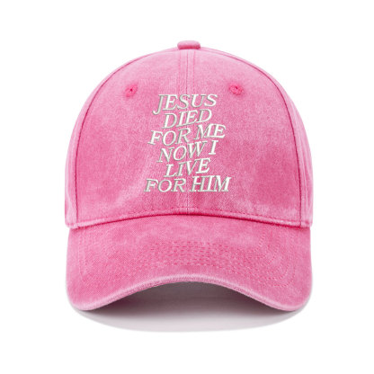 Jesus Died For Me Christian Washed Hat
