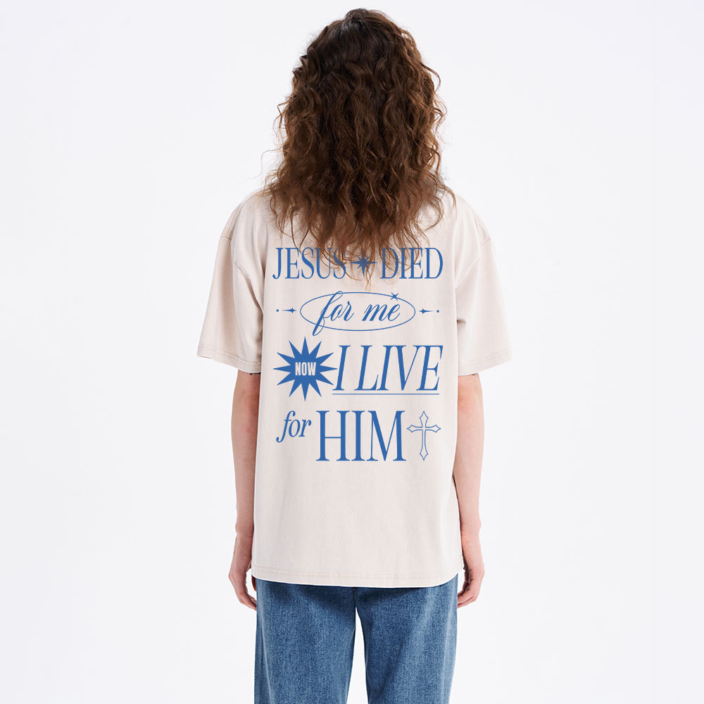 Jesus Died For Me Christian Washed T-Shirt