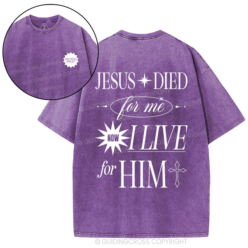 Jesus Died For Me Christian Washed T-Shirt