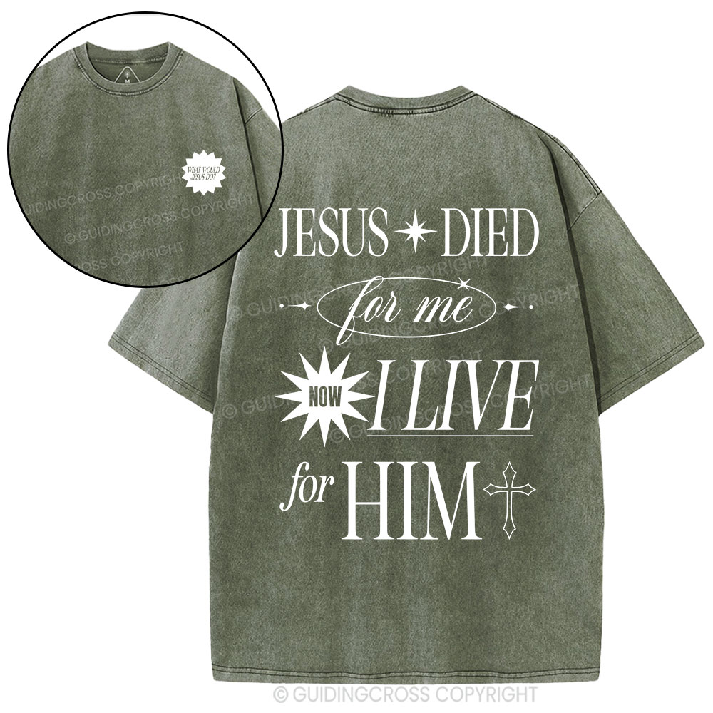 Jesus Died For Me Christian Washed T-Shirt