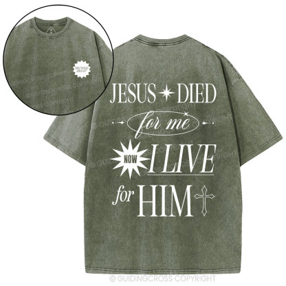 Jesus Died For Me Christian Washed T-Shirt