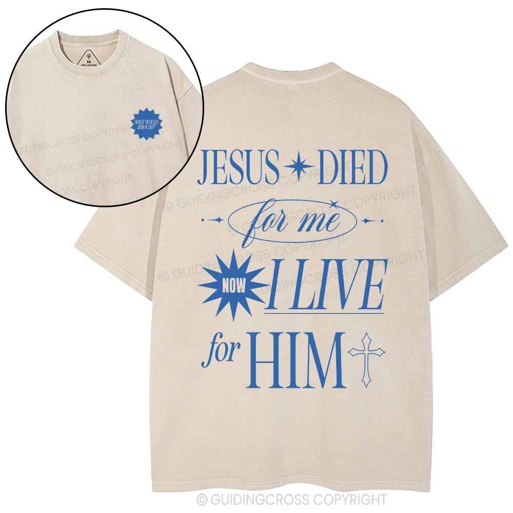 Jesus Died For Me Christian Washed T-Shirt