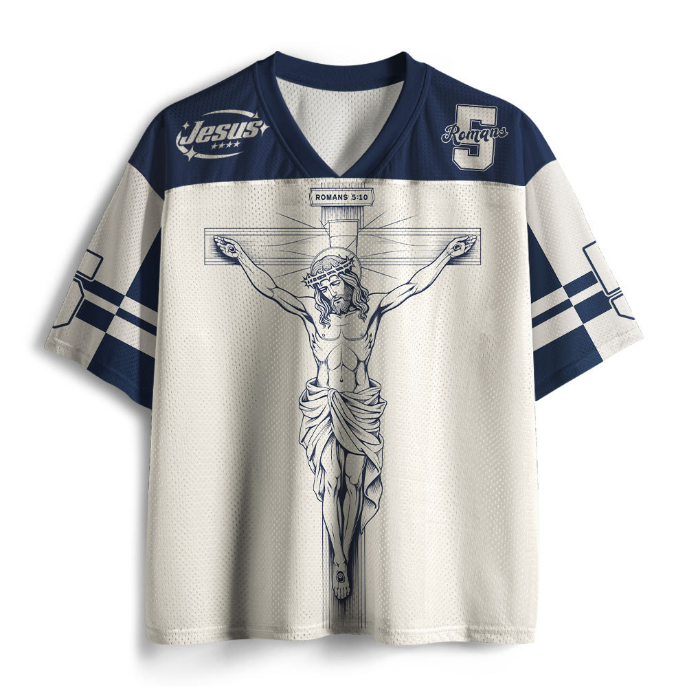 Jesus Died For Me Now I Live For Him Christian Mesh Jersey