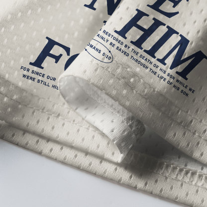 Jesus Died For Me Now I Live For Him Christian Mesh Jersey