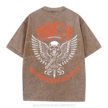 Jesus Died For Me Now I Live For Him Christian Washed T-Shirt
