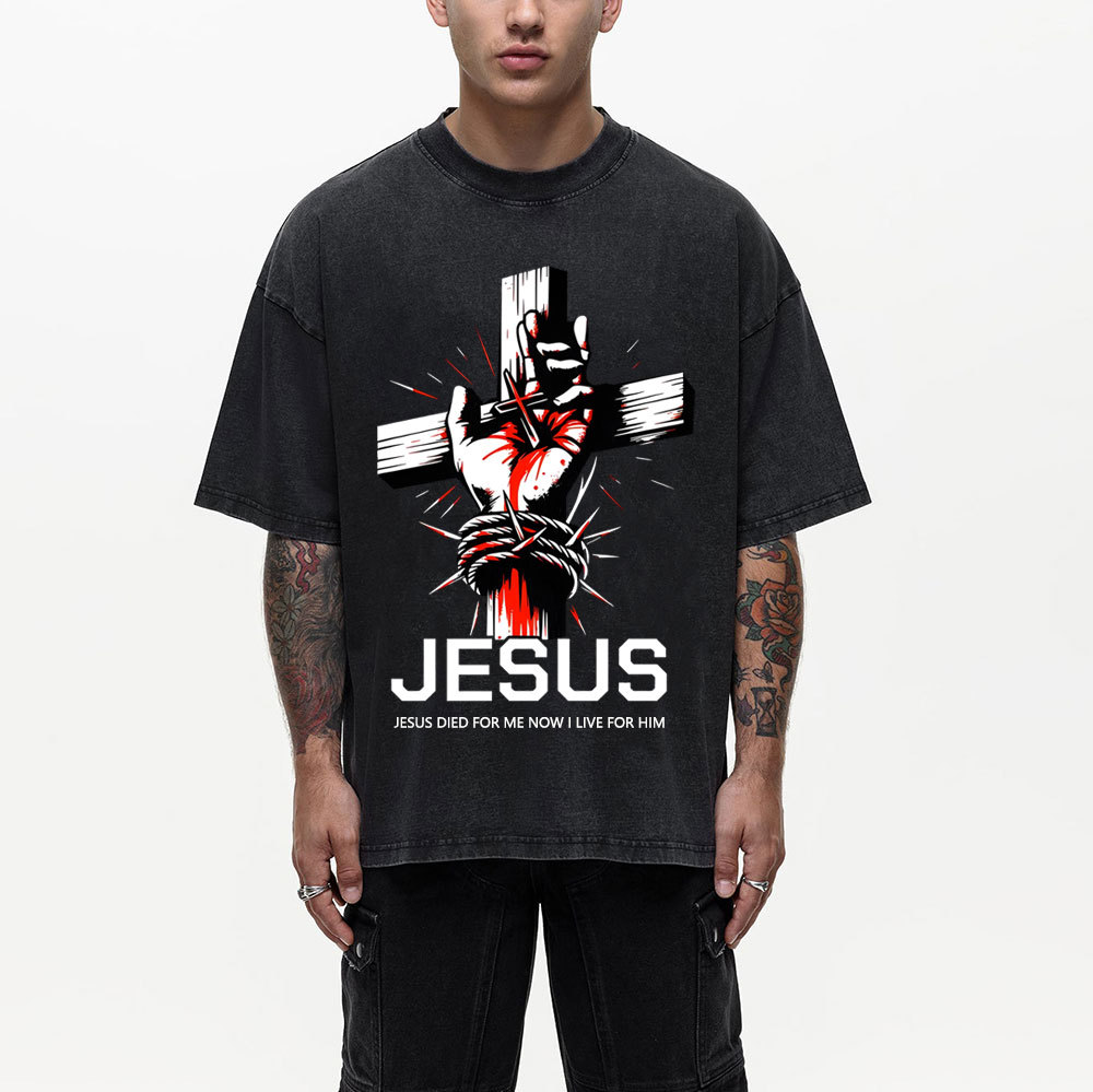 Jesus Died For Now christian Washed T-Shirt