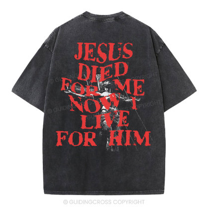 Jesus Died For Us Christian Washed T-Shirt