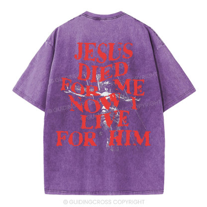 Jesus Died For Us Christian Washed T-Shirt