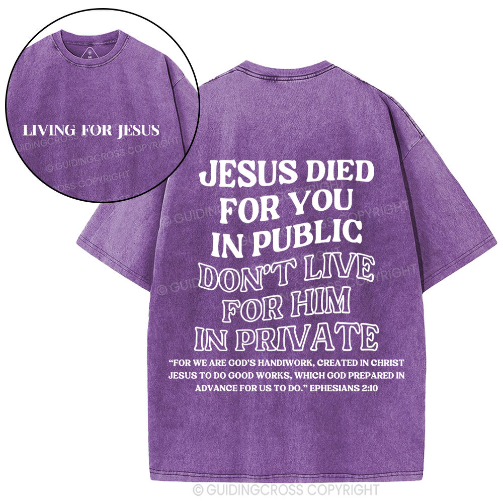 Jesus Died For You Christian Washed T-Shirt