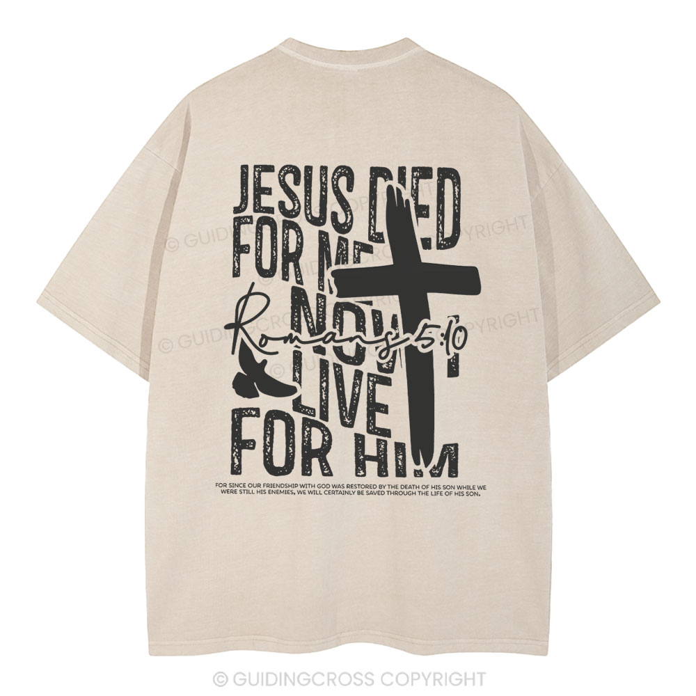 Jesus Died For me Christian Washed T-Shirt