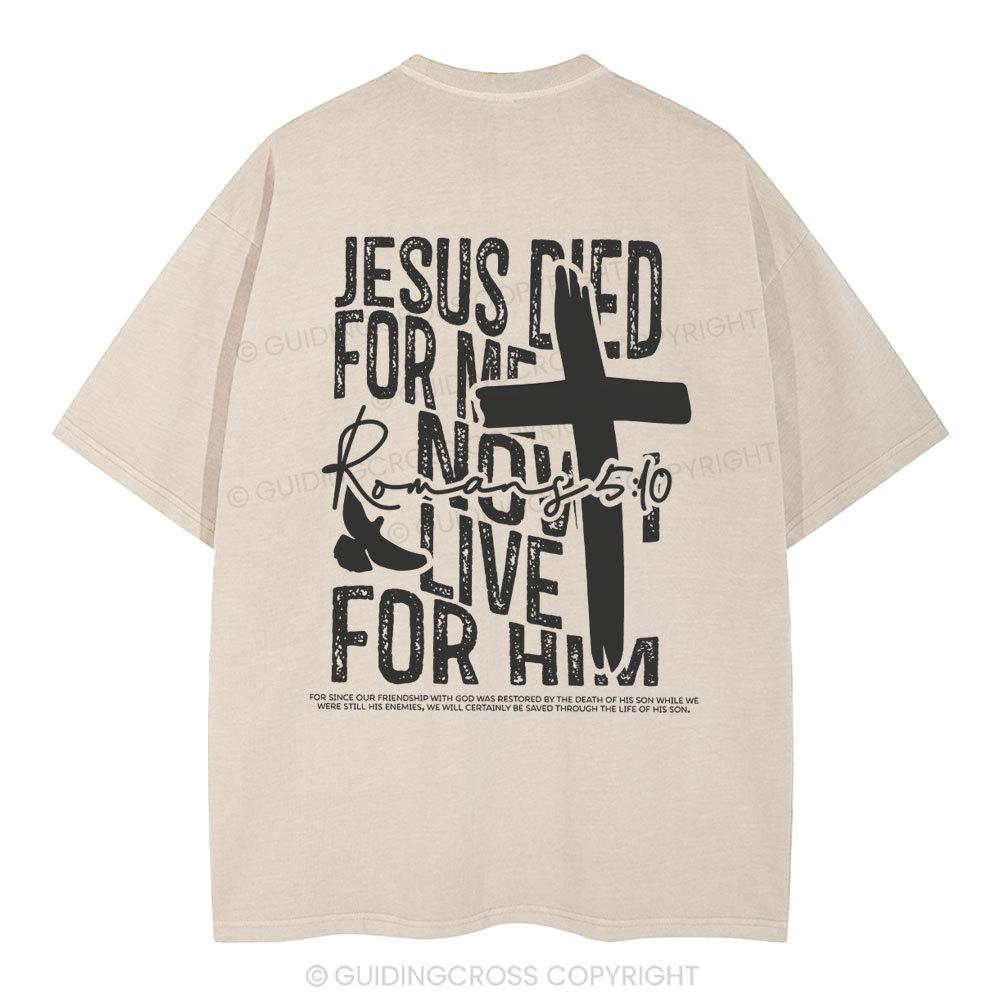 Jesus Died For me Christian Washed T-Shirt