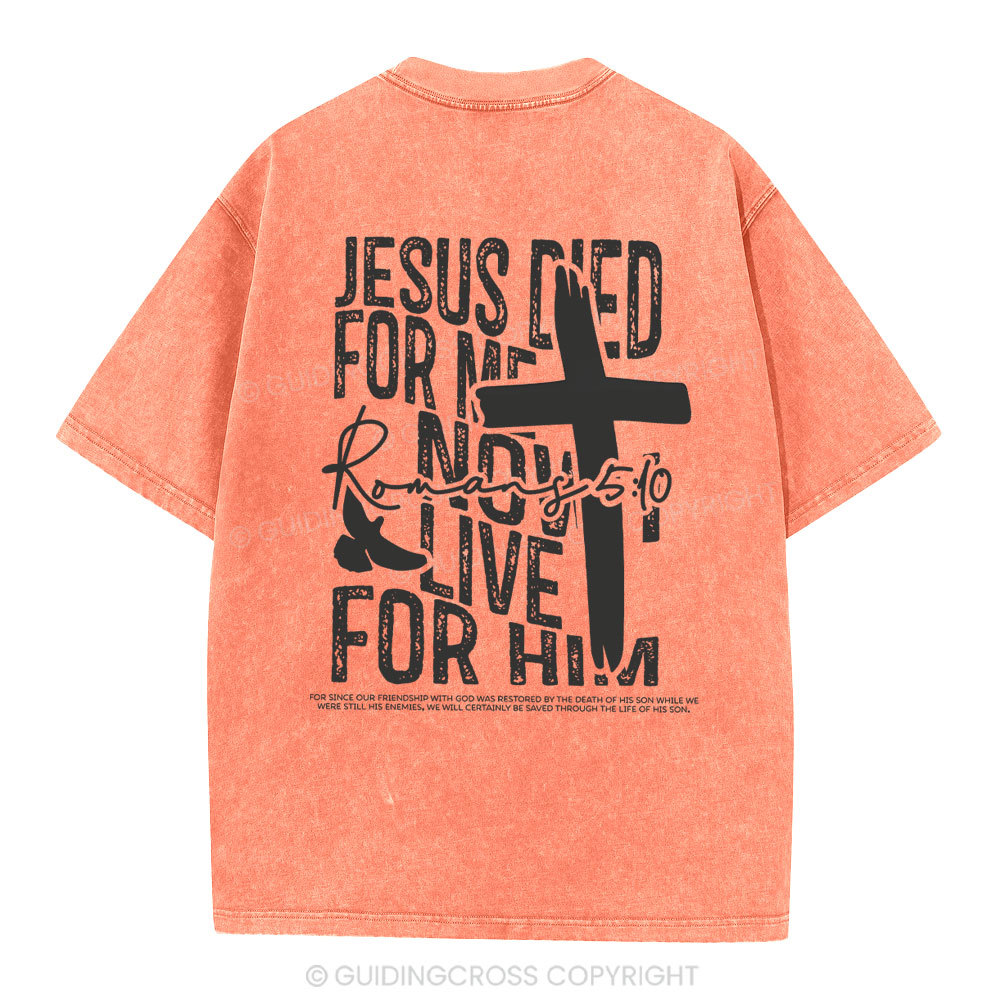 Jesus Died For me Christian Washed T-Shirt