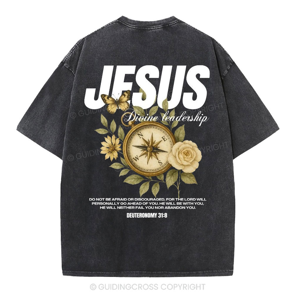 Jesus Divine Leadership Washed T-Shirt