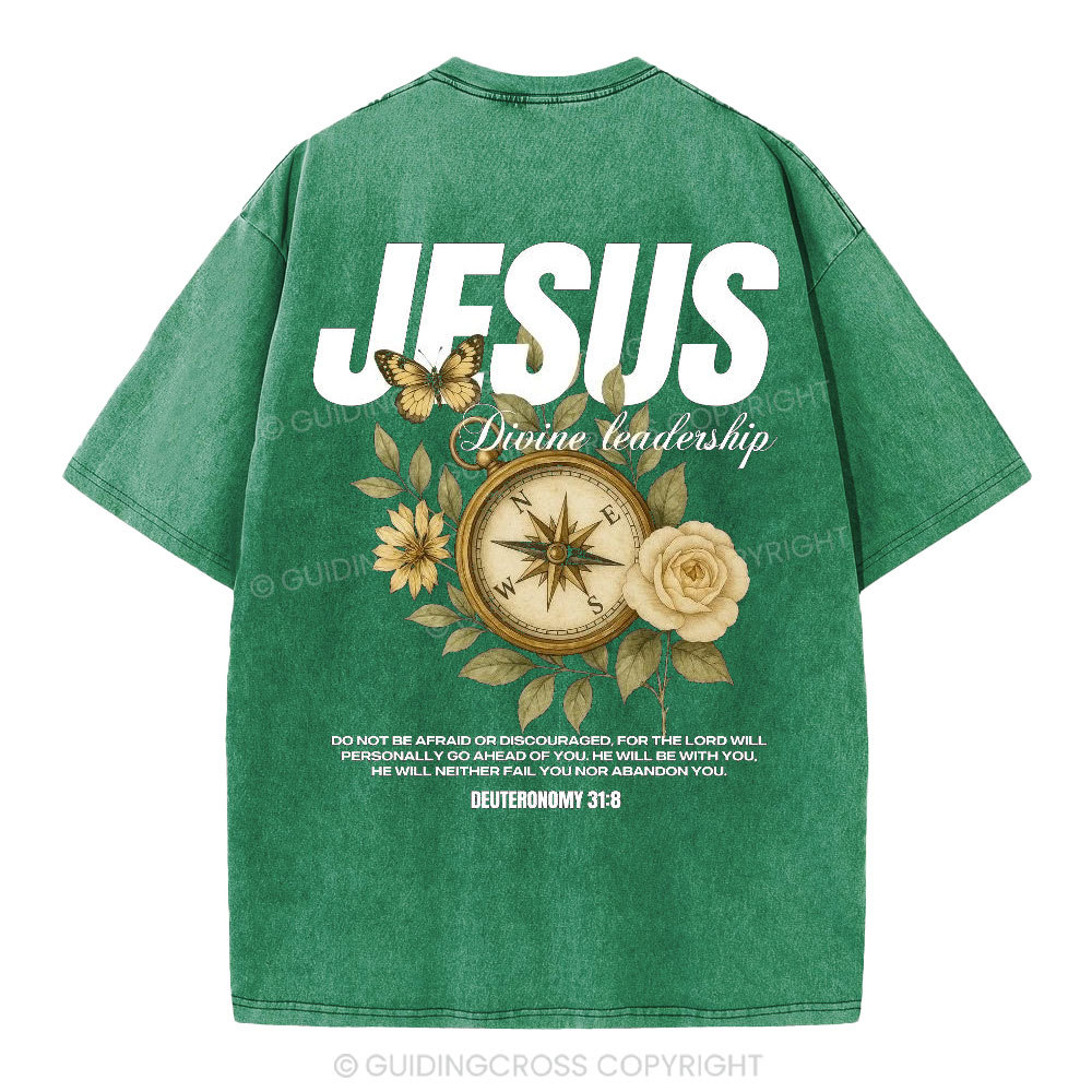 Jesus Divine Leadership Washed T-Shirt