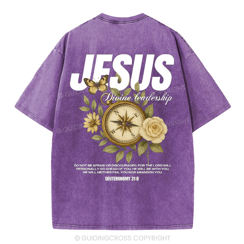 Jesus Divine Leadership Washed T-Shirt