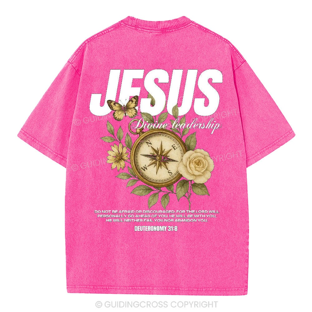 Jesus Divine Leadership Washed T-Shirt