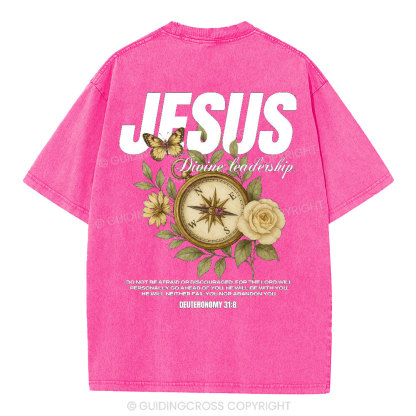 Jesus Divine Leadership Washed T-Shirt
