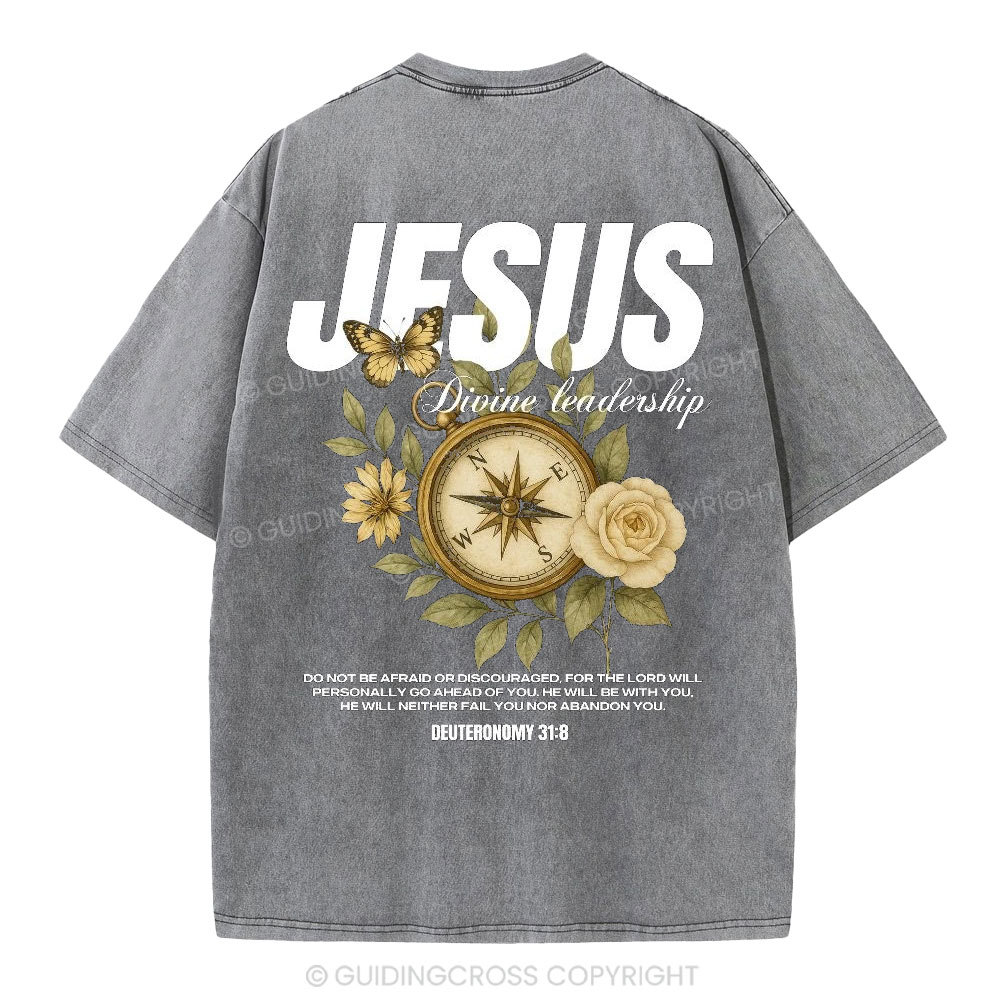 Jesus Divine Leadership Washed T-Shirt