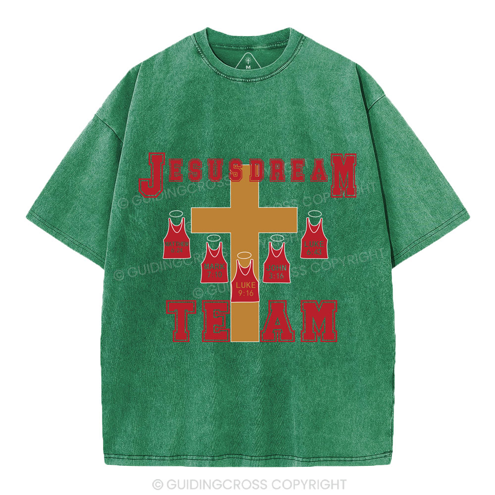 Jesus Dream Team Christian Washed T-Shirt