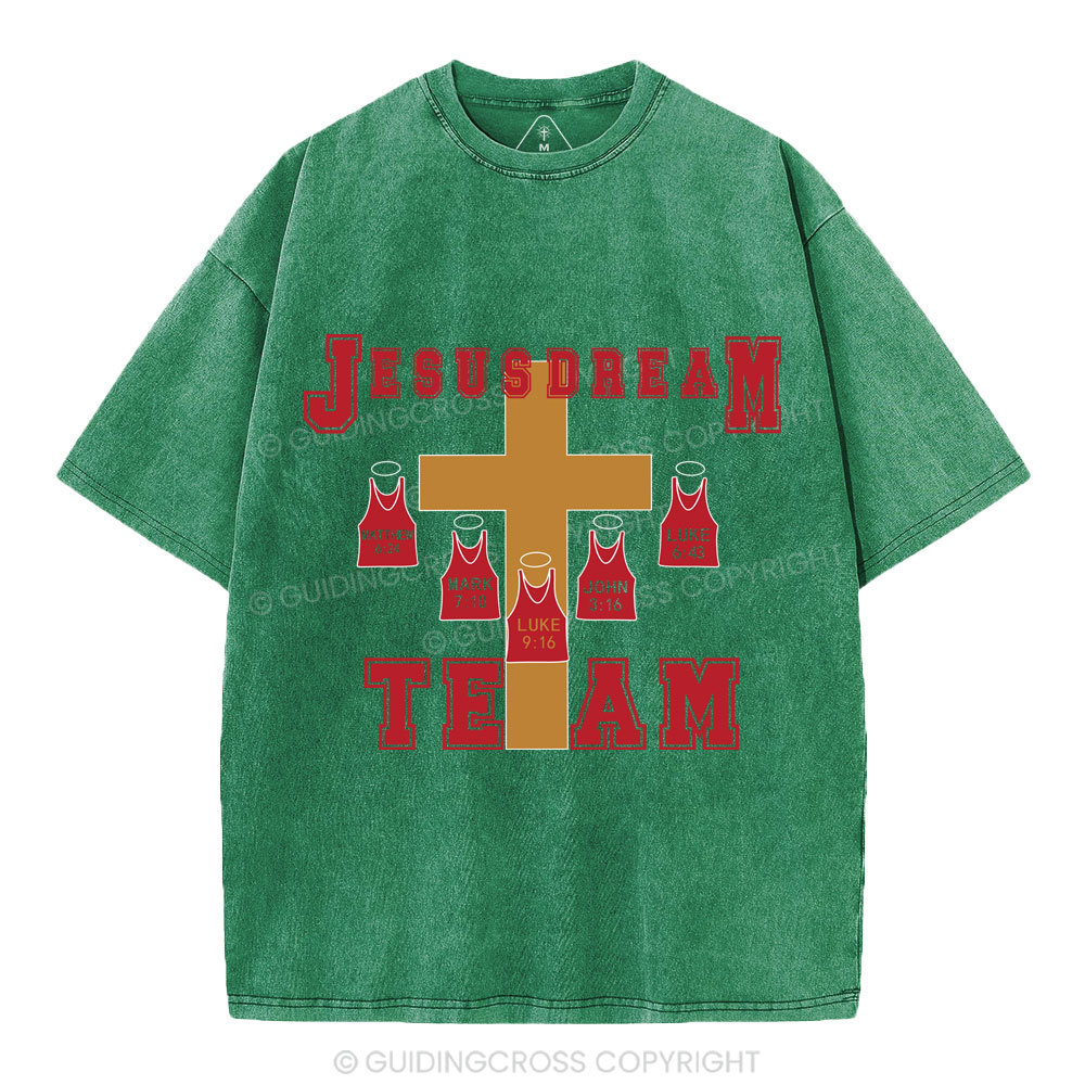 Jesus Dream Team Christian Washed T-Shirt