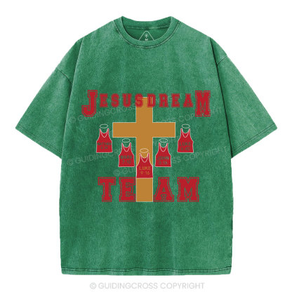 Jesus Dream Team Christian Washed T-Shirt