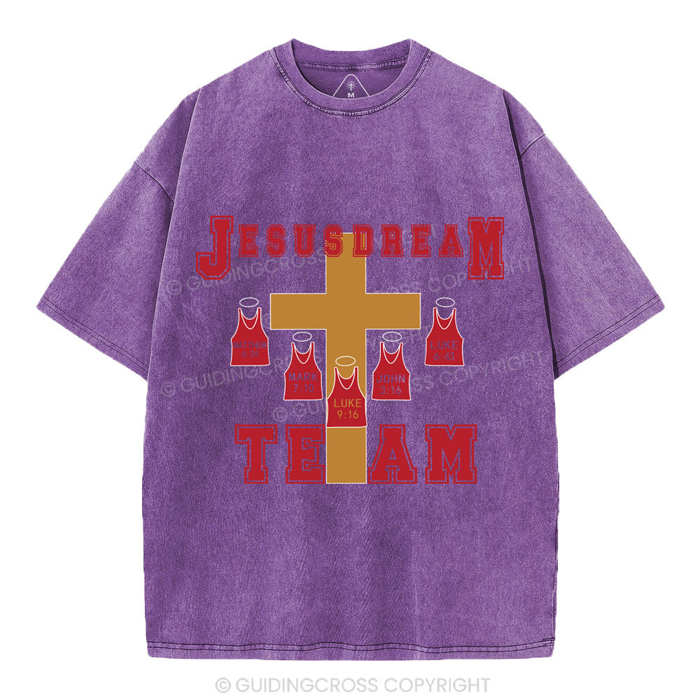 Jesus Dream Team Christian Washed T-Shirt