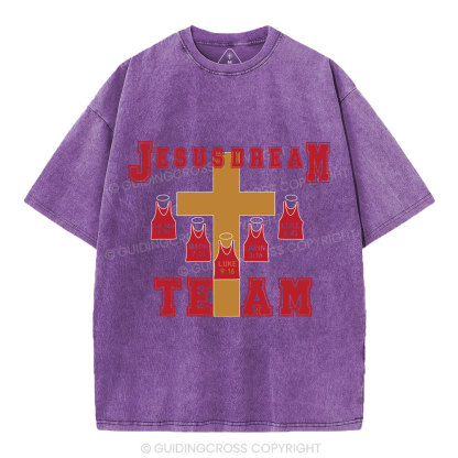 Jesus Dream Team Christian Washed T-Shirt