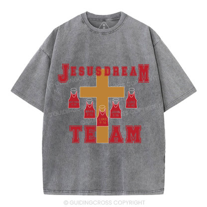 Jesus Dream Team Christian Washed T-Shirt