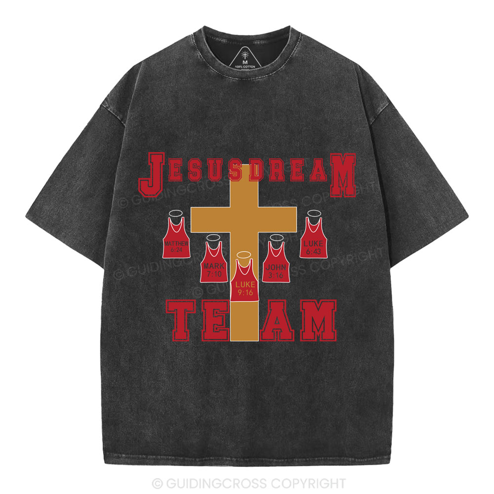 Jesus Dream Team Christian Washed T-Shirt