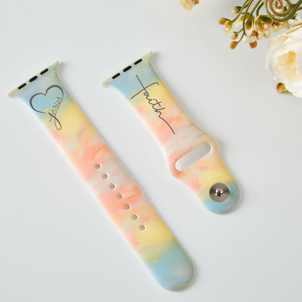 Jesus Faith Christian Tie Dye Watch Band