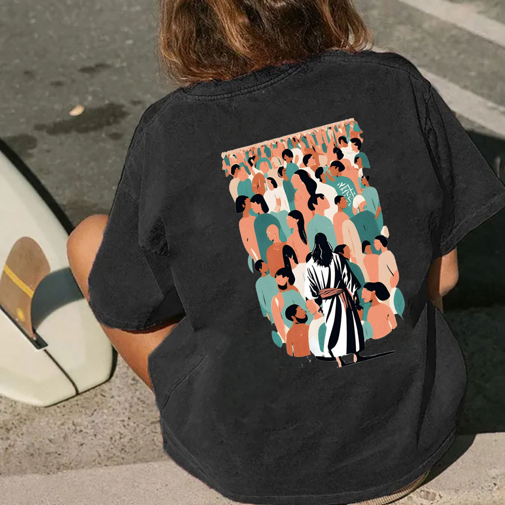 Jesus Fed 5000 He's Got You Christian Washed T-Shirt