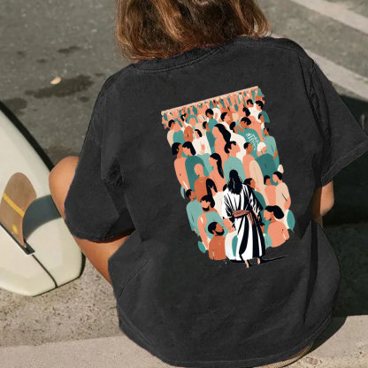 Jesus Fed 5000 He's Got You Christian Washed T-Shirt