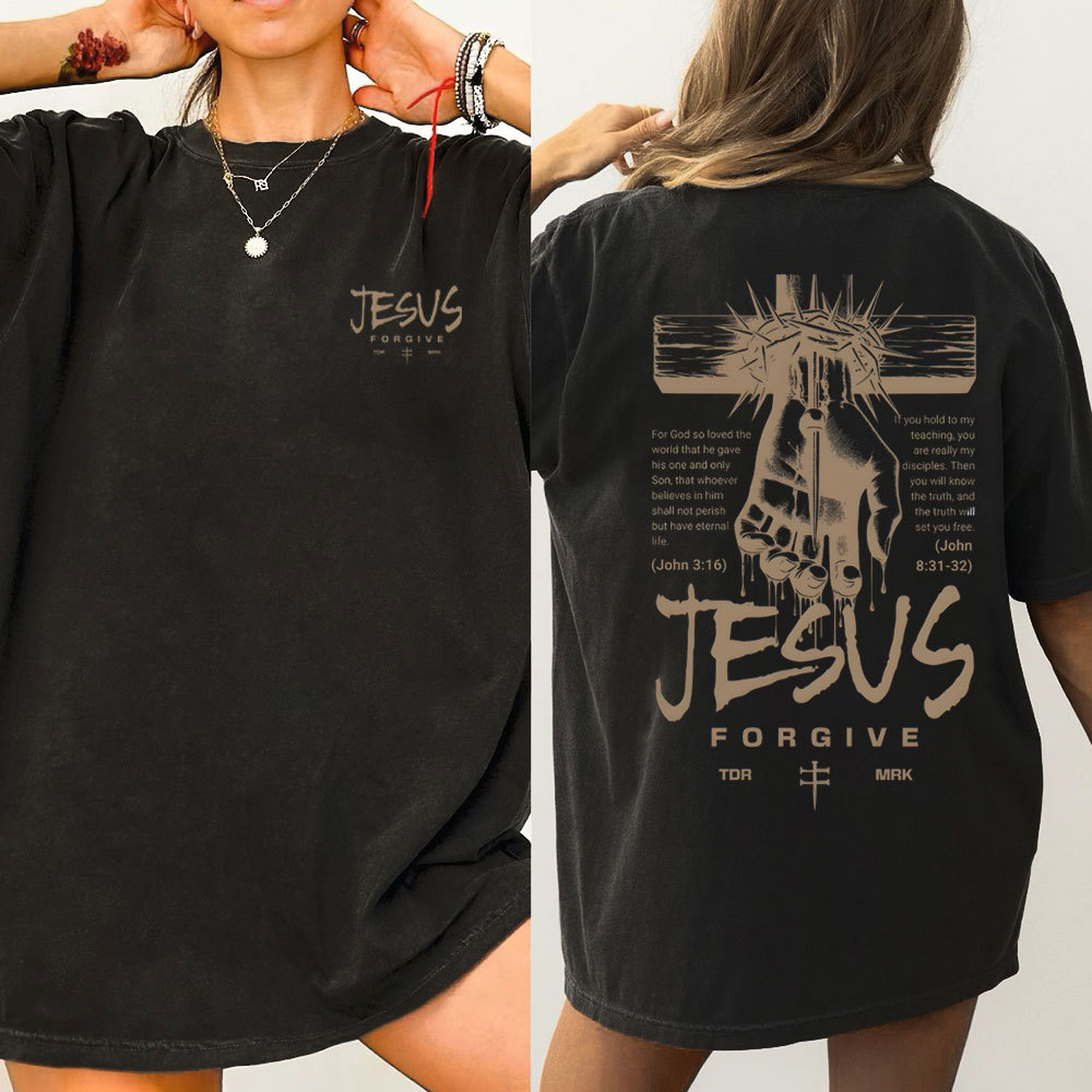 Jesus Forgiven Christian Washed T-Shirt