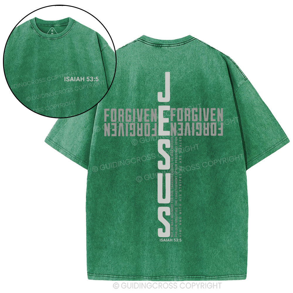 Jesus Forgiven Christian Washed T-Shirt