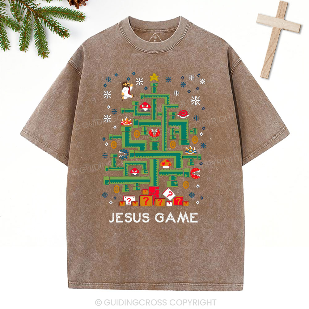Jesus Game Christian Washed T-Shirt