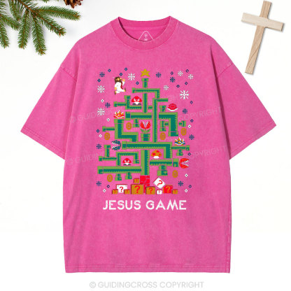 Jesus Game Christian Washed T-Shirt