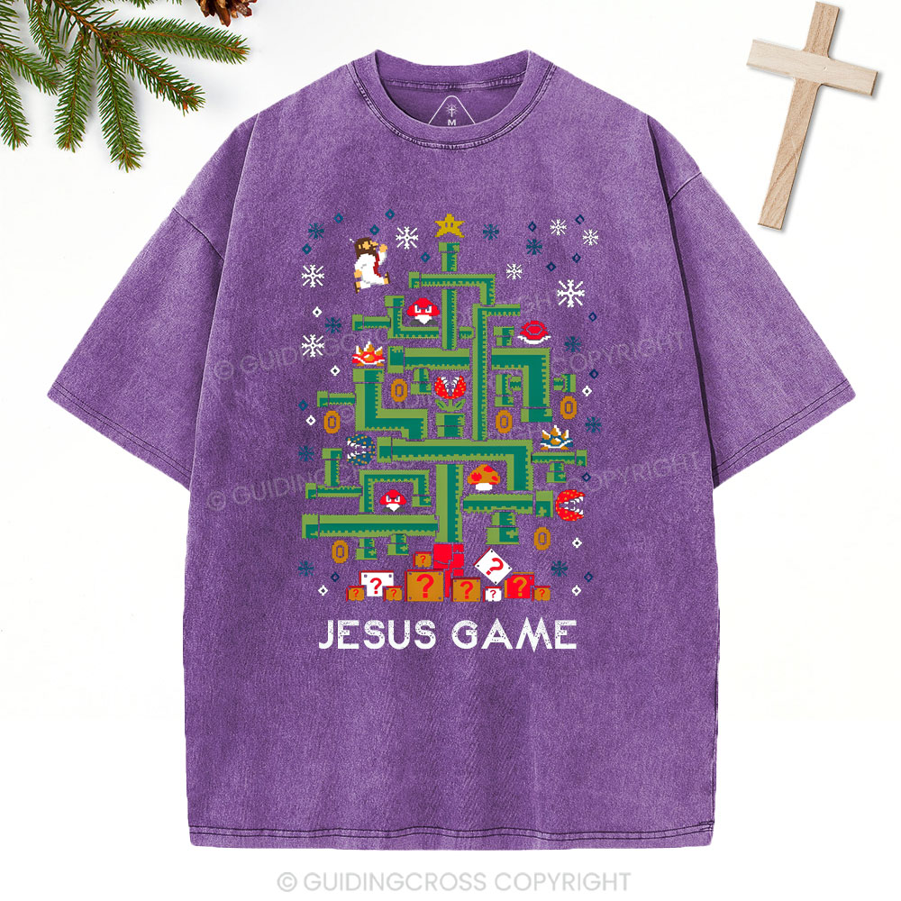 Jesus Game Christian Washed T-Shirt