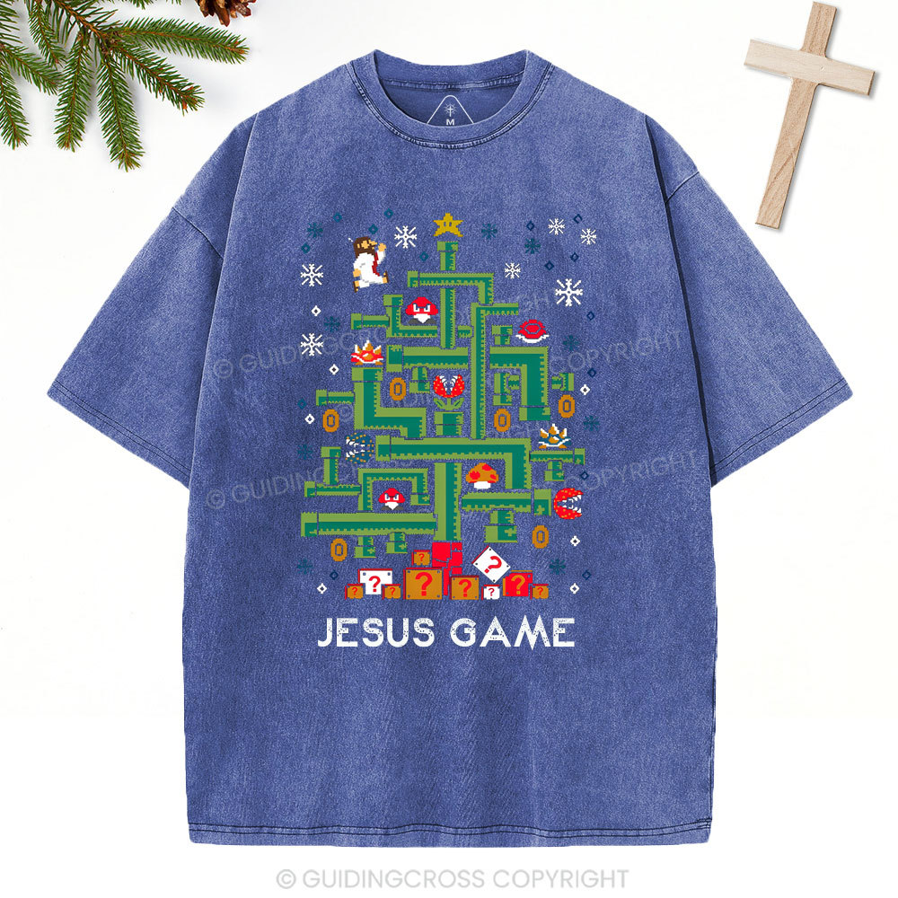 Jesus Game Christian Washed T-Shirt