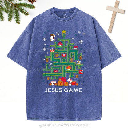 Jesus Game Christian Washed T-Shirt