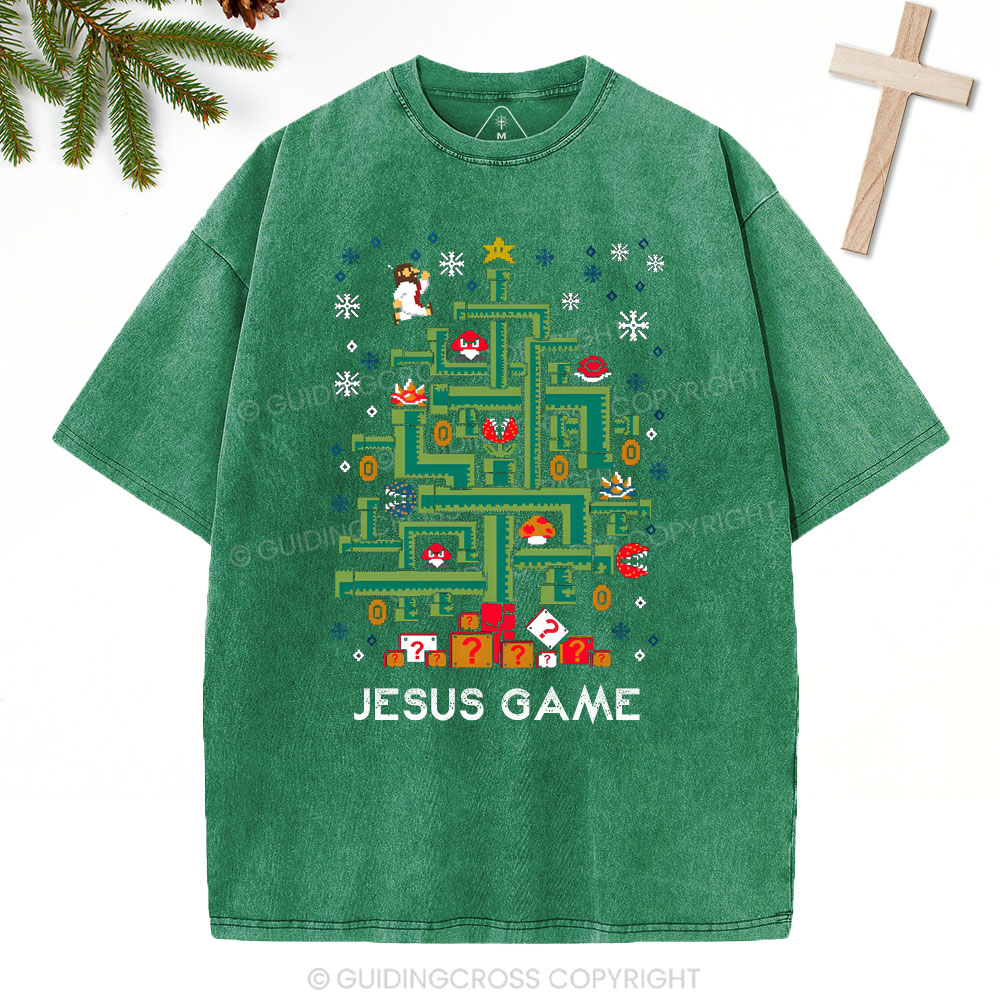 Jesus Game Christian Washed T-Shirt