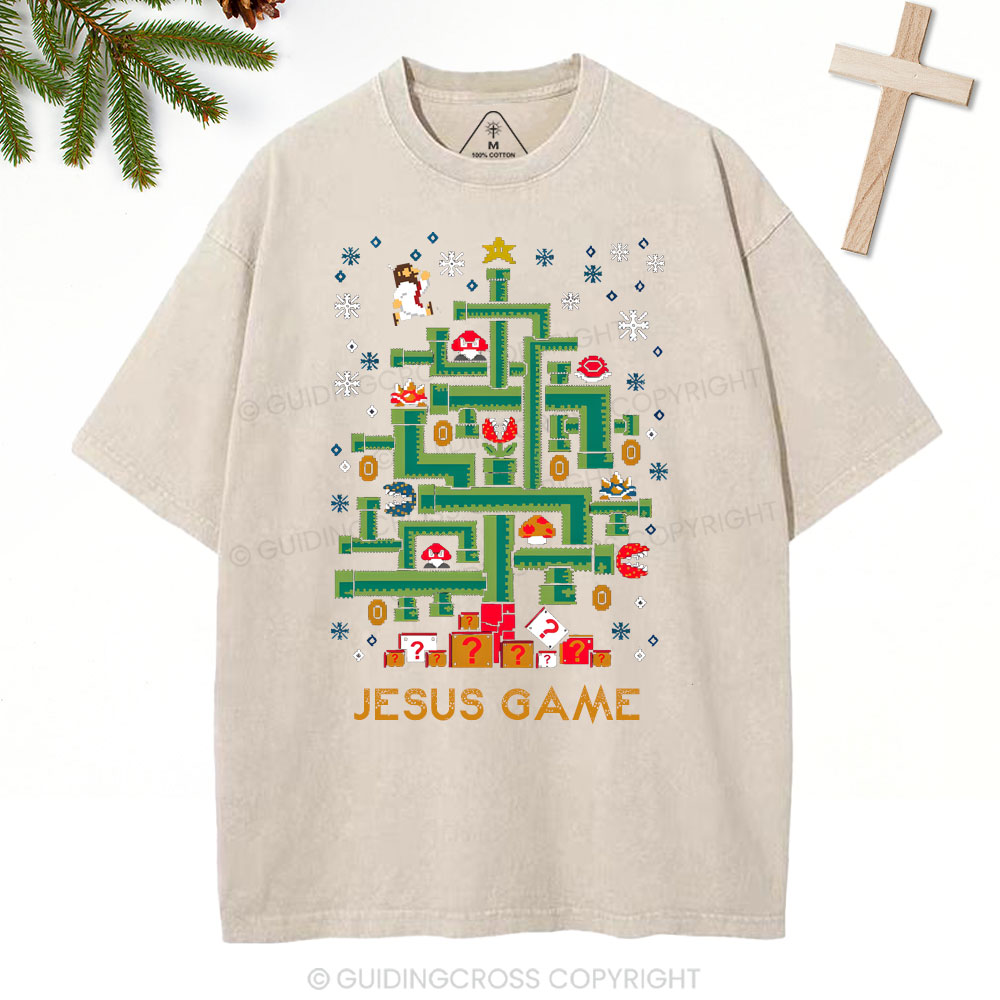 Jesus Game Christian Washed T-Shirt