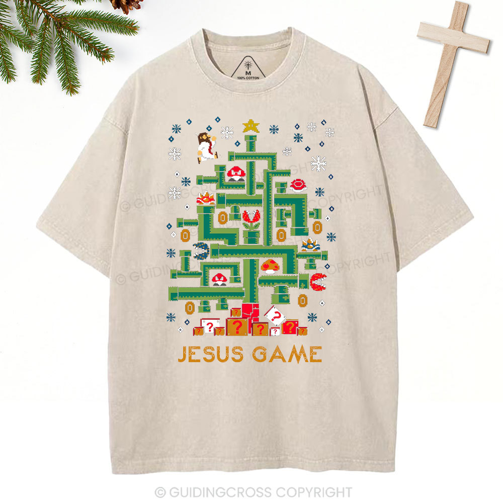 Jesus Game Christian Washed T-Shirt