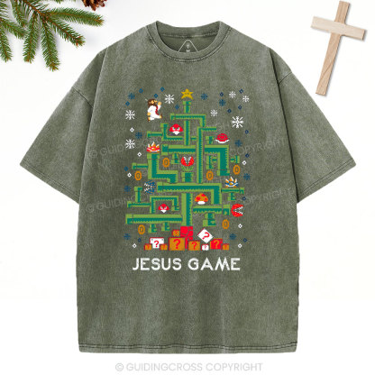 Jesus Game Christian Washed T-Shirt