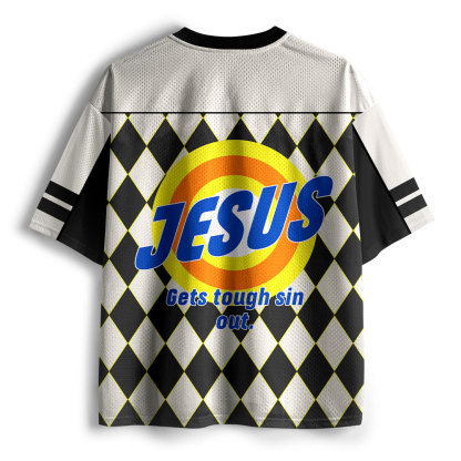 Jesus Gets Tough Sin Out Christian Mesh Jersey
