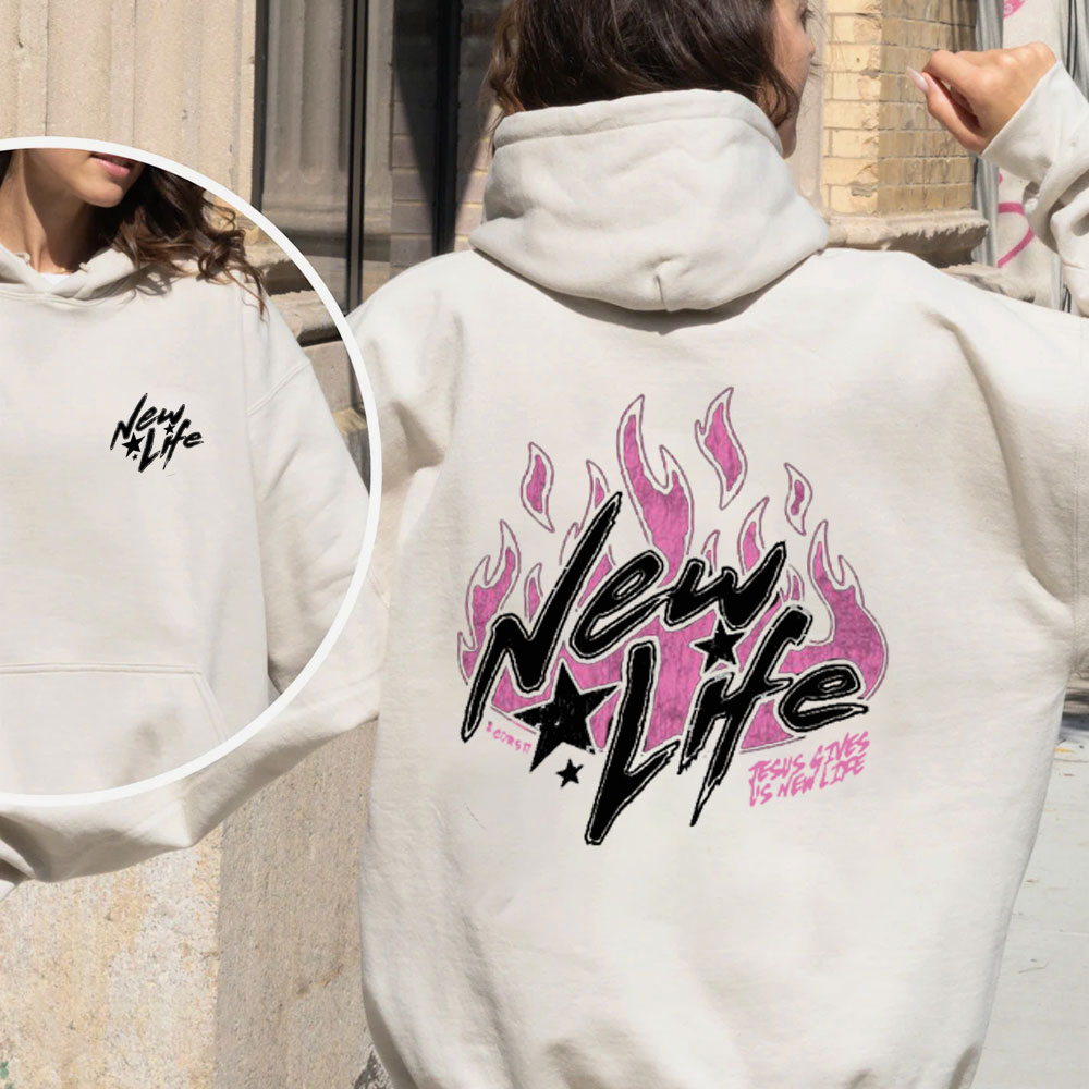 Jesus Gives Us New Life Christian Fleece Hoodie Set